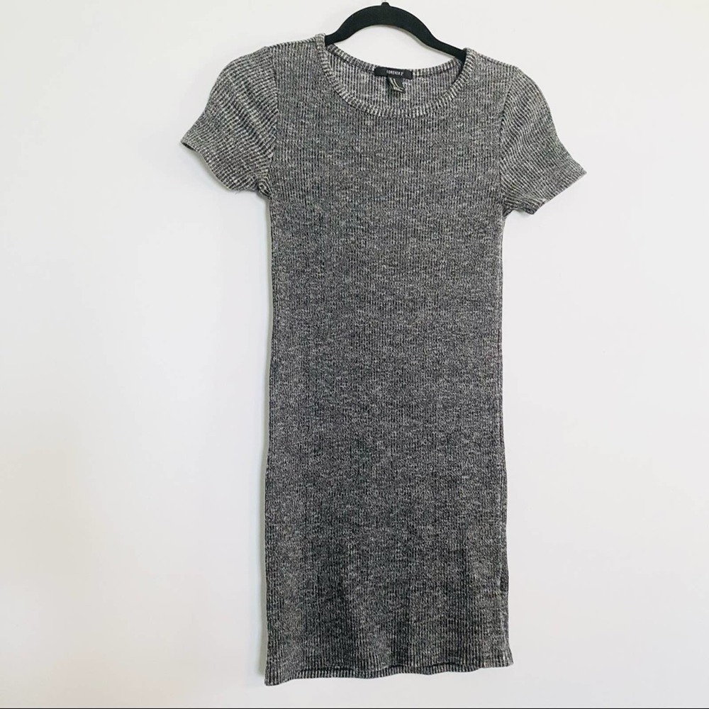 F21 Stretchy Ribbed Knitted Bodycon Dress - 313